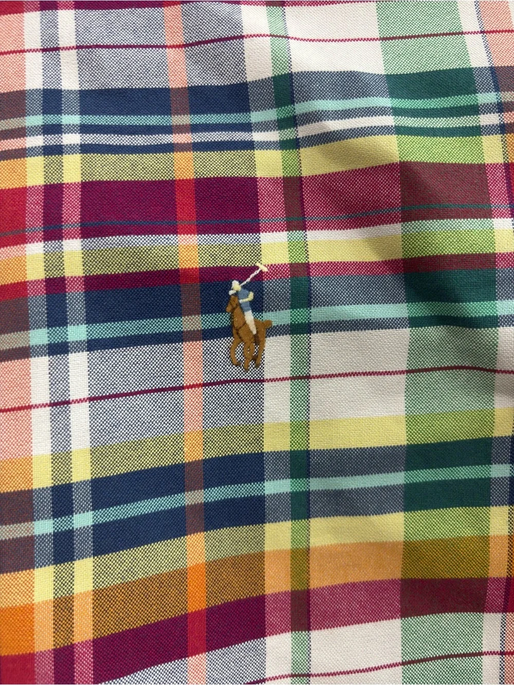 Ralph Lauren Multicolor Plaid Short-Sleeve Button-Down Shirt